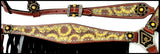 Showman ® Sunflower print one ear headstall and breast collar set. - Country Scene Saddlery and Pet Supplies