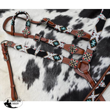 Showman ® SW beaded One Ear headstall and breastcollar set - Country Scene Saddlery and Pet Supplies