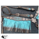 NEW! Showman ® Teal / Brown Ombre Fringe - Country Scene Saddlery and Pet Supplies