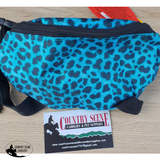 Showman ® Teal Cheetah Print Insulated Nylon Saddle Pouch - Country Scene Saddlery and Pet Supplies