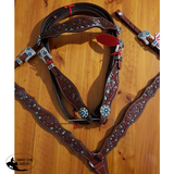 Showman ® Teal snake headstall and breast collar set with crystal rhinestones. - Country Scene Saddlery and Pet Supplies