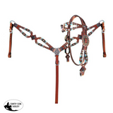 Showman ® Turquoise and Orange beaded - Country Scene Saddlery and Pet Supplies