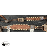 NEW! Showman ® Two-Tone Tooled Single Ear Headstall and Breast Collar Set - Country Scene Saddlery and Pet Supplies