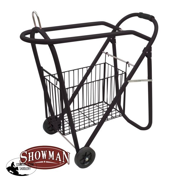 Showman ® Western Or English Rolling Saddle Rack Grooming