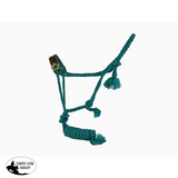 Showman® Woven teal nylon mule tape halter - Country Scene Saddlery and Pet Supplies