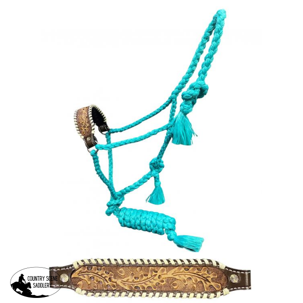Showman® Woven Teal Nylon Mule Tape Halter With Mule Tape Halters