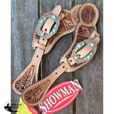 Showman ® Youth floral tooled spur straps. - Country Scene Saddlery and Pet Supplies