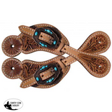Showman ® Youth floral tooled spur straps. - Country Scene Saddlery and Pet Supplies