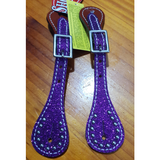 Showman ® Youth glitter leather spur straps. - Country Scene Saddlery and Pet Supplies