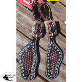 Showman ® Youth leather spur straps basketweave tooling. - Country Scene Saddlery and Pet Supplies