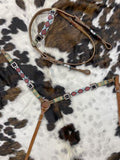 Showman ®Beaded Browband Bridle & Breast Collar set, - Country Scene Saddlery and Pet Supplies