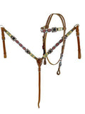Showman ®Beaded Browband Bridle & Breast Collar set, - Country Scene Saddlery and Pet Supplies