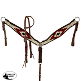 Showman Redend Point Corded One Ear Headstall And Breastcollar Set Tack Sets