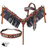 Showman- Southwest & Cheetah Beaded Fringe. - Country Scene Saddlery and Pet Supplies