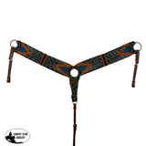 Showman Sunset Corded Mohair One Ear Headstall and Breastcollar Set - Country Scene Saddlery and Pet Supplies