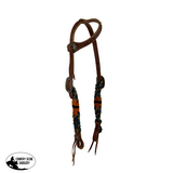 Showman Sunset Corded Mohair One Ear Headstall and Breastcollar Set - Country Scene Saddlery and Pet Supplies