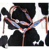 New! Showman® Freedom Feather Headstall And Breast Collar Set.