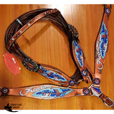 New! Showman® Freedom Feather Headstall And Breast Collar Set.