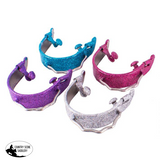 Showman® Glittered Epoxy aluminum bumper spurs. - Country Scene Saddlery and Pet Supplies