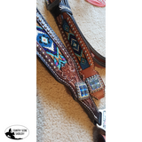 New! Showman® Headstall And Breast Collar With Beaded Inlay.