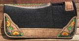 New! Showman® Pony 24" x 24" Black felt 1” saddle pad - Country Scene Saddlery and Pet Supplies