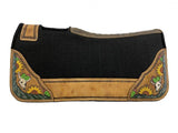 New! Showman® Pony 24" x 24" Black felt 1” saddle pad - Country Scene Saddlery and Pet Supplies