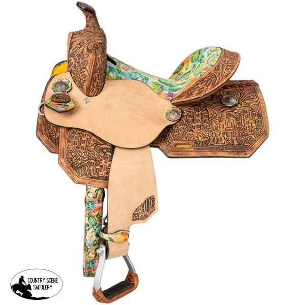 SILVER ROYAL CACTUS BARREL SADDLE Western Saddle