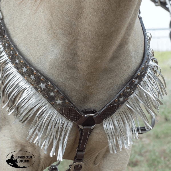 Silver Star Breast Collar Western Breastplate