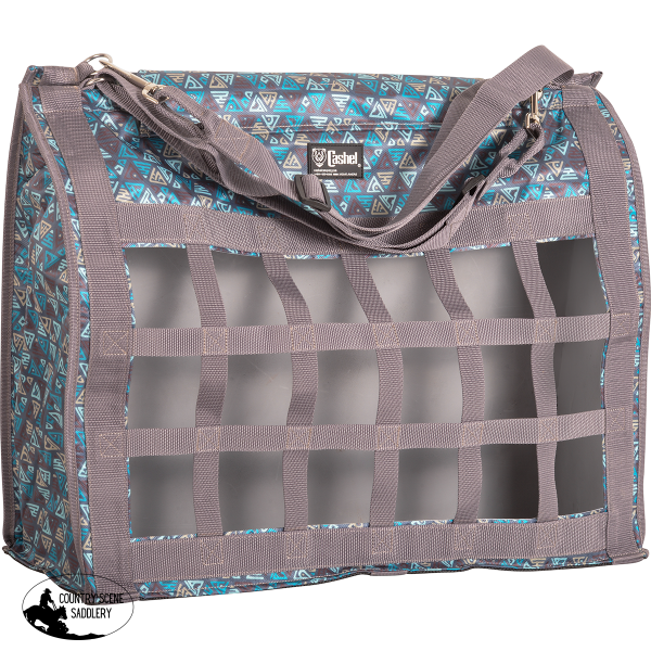 Slow Feed Top Load Hay Bag Teal Tribal Stable Products