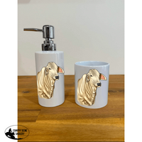 Soap Dispenser & Toothbrush Holder - Black Angus Bathroom