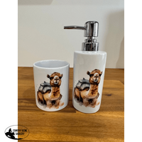 Soap Dispenser & Toothbrush Holder - Camel Bathroom