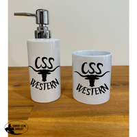 Soap Dispenser & Toothbrush Holder -Css Western Bathroom