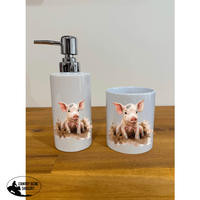 Soap Dispenser & Toothbrush Holder - Muddy Pig Bathroom