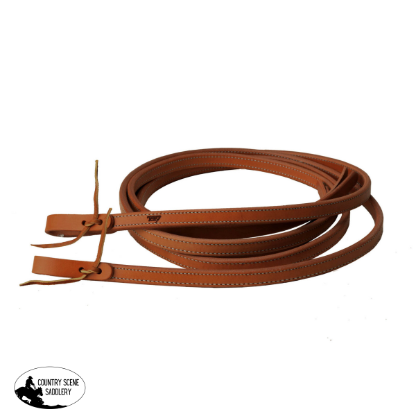 Split Reins Harness Leather Double Stitched With Popper 3/4’ X 7’