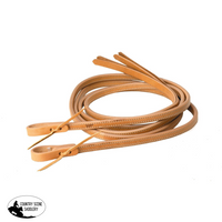 New! Split Reins Harness Leather Double Stitched With Popper 3/4 X 7
