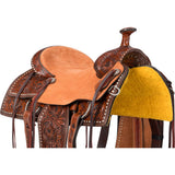 NEW! Classic Two-Tone Western Saddle with White Buckstitch - Country Scene Saddlery and Pet Supplies