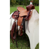SRS Youth 12" Cowboy/ Cowgirl Saddle- Rope Border Tooling - Country Scene Saddlery and Pet Supplies