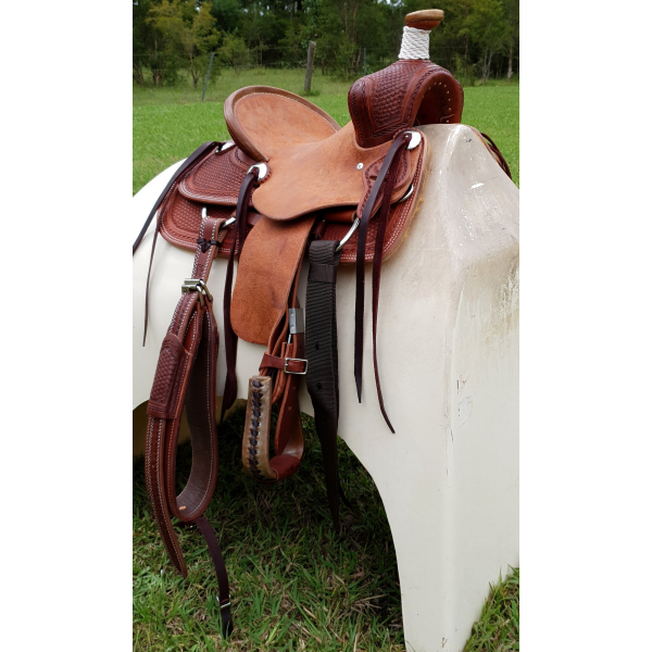 New! Srs Youth 12 Cowboy/ Cowgirl Saddle- Rope Border Tooling Posted.*