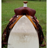 SRS Youth 12" Cowboy/ Cowgirl Saddle- Rope Border Tooling - Country Scene Saddlery and Pet Supplies