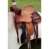 SRS Youth 12" Cowboy/ Cowgirl Saddle- Rope Border Tooling - Country Scene Saddlery and Pet Supplies