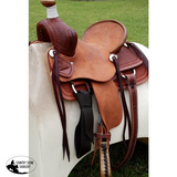 SRS Youth 12" Cowboy/ Cowgirl Saddle- Rope Border Tooling - Country Scene Saddlery and Pet Supplies