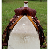 SRS Youth 12" Cowboy/ Cowgirl Saddle- Rope Border Tooling - Country Scene Saddlery and Pet Supplies