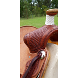 SRS Youth 12" Cowboy/ Cowgirl Saddle- Rope Border Tooling - Country Scene Saddlery and Pet Supplies