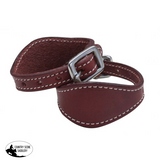 Stitched Leather Stirrup Hobbles. Burgundy