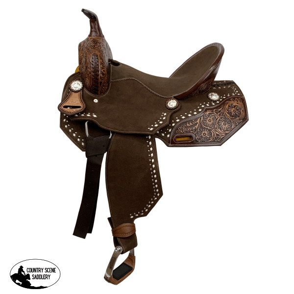 Stunning!Circle S Chocolate Calico Barrel Style Saddle - Saddle