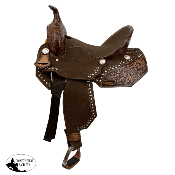 Stunning!Circle S Chocolate Calico Barrel Style Saddle - Saddle