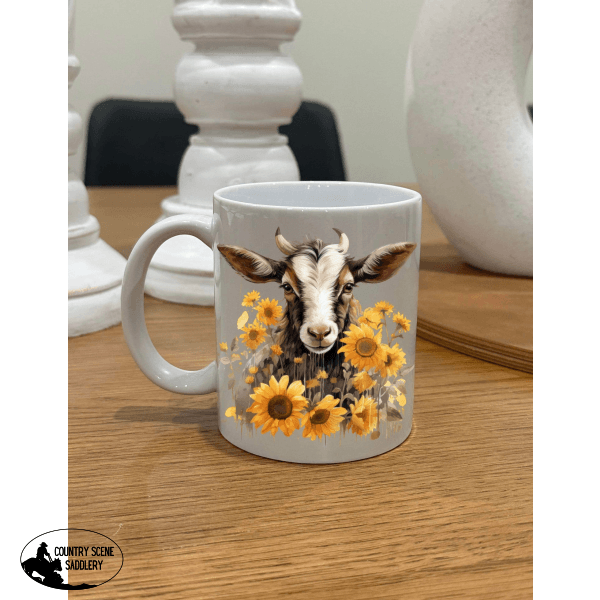 Sunflower Goat Mug Gift Items