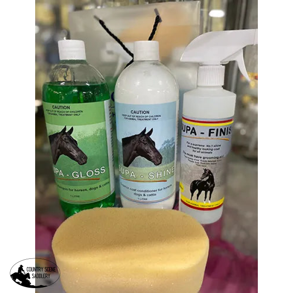Superior Supa-Gloss Horse Animal Shampoo Conditioner & Supa Shine Spray Set