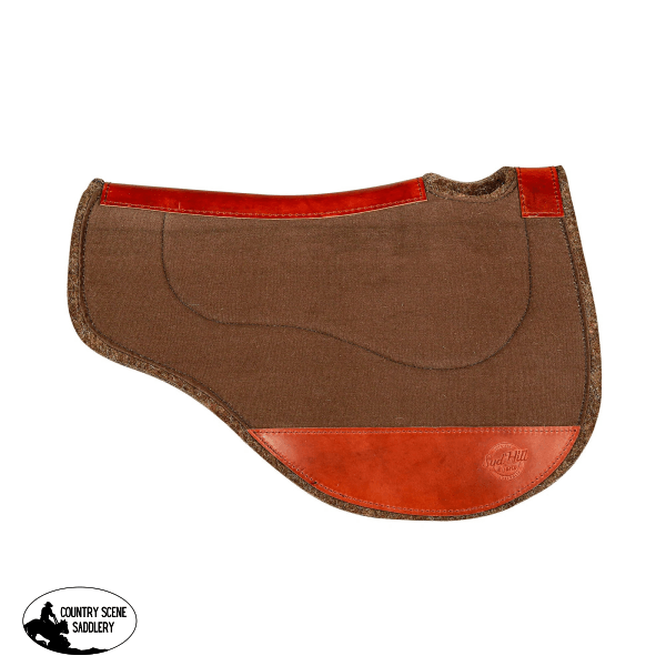 Syd Hill Contoured Round Pad - Short Brown Western Saddle