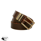 Syd Hill Leather Drover’s Belt - Brown with Brass Hardwear - Bosal Set